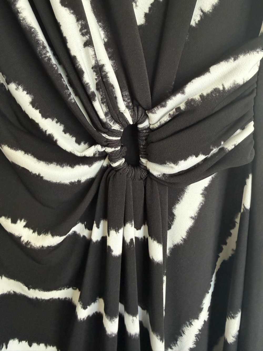 Tommy Bahama Clara Tie Dive Black and White Striped Maxi Dress -medium - Picture 5 of 5